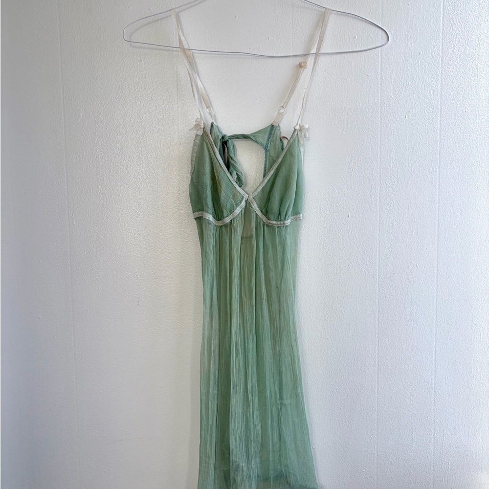 Sophie & me sheer teal lingerie slip